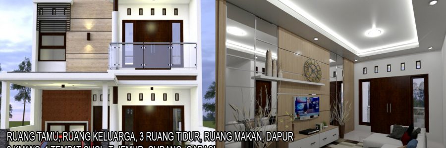 PROJECT 4 DESAIN RUMAH 2 LANTAI 6,7 x 9,5 m DI LAHAN 6,7 X 16 M